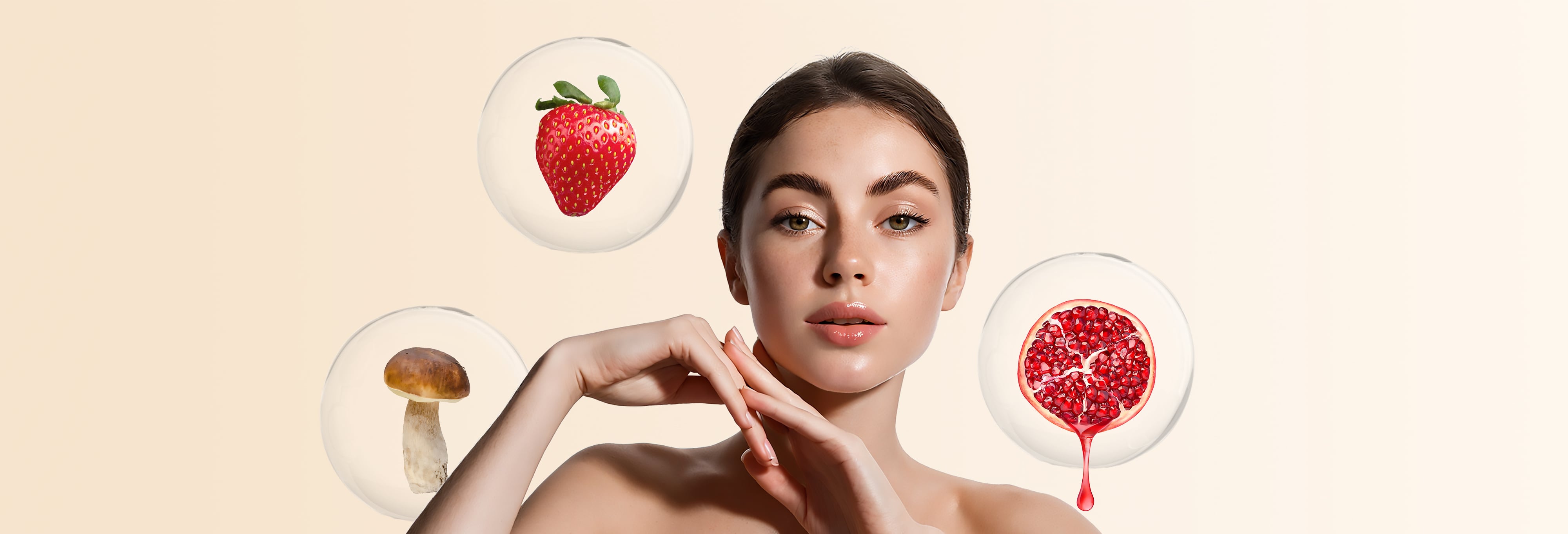 Woman with clear skin