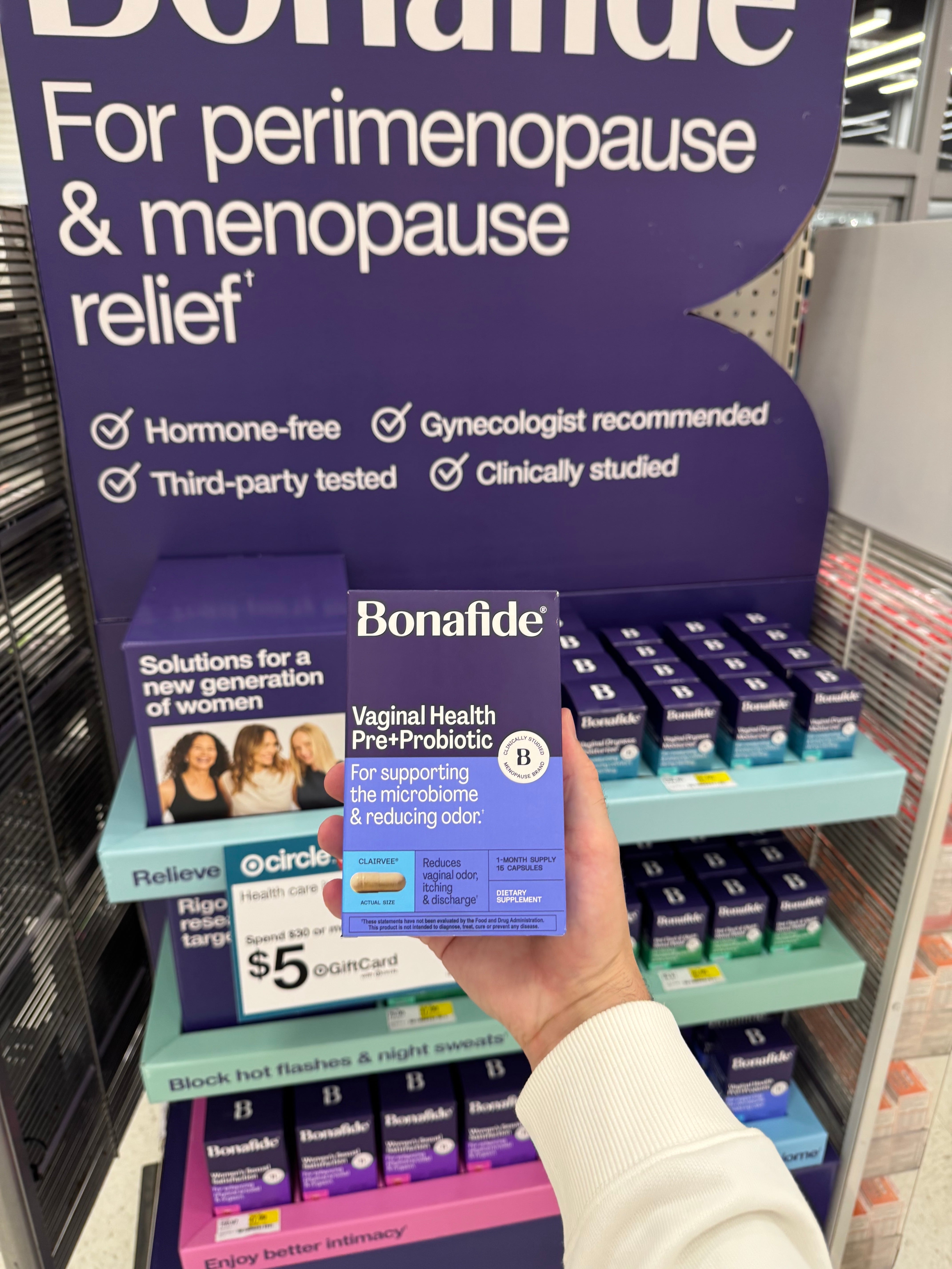 "Our launch into Target shows how much potential there is in the area of midlife women’s health,” said Sonny Stafford, COO of Bonafide Health.