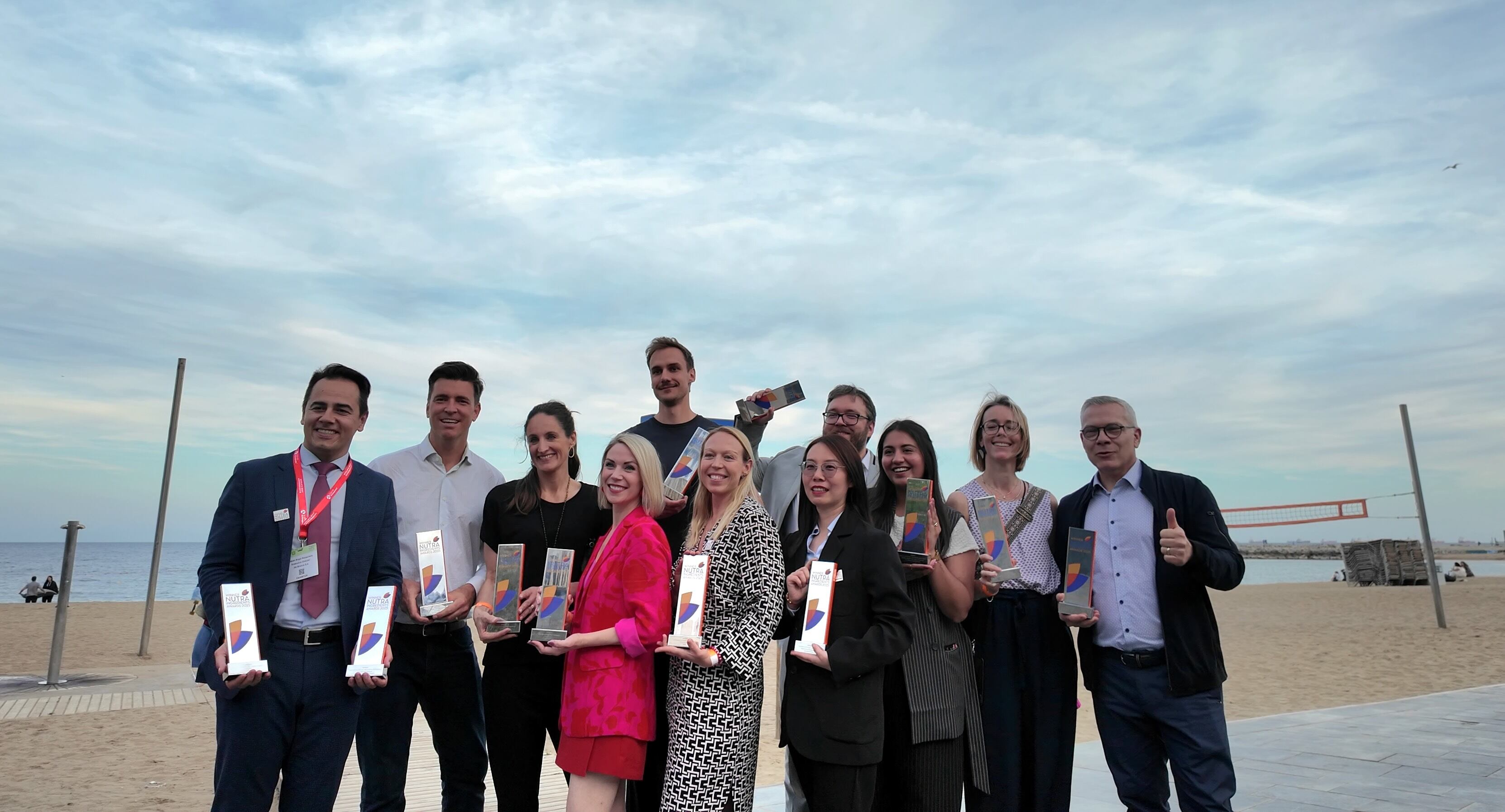 The NutraIngredient Award Winners 2025 celebrating at a VIP party in Barcelona