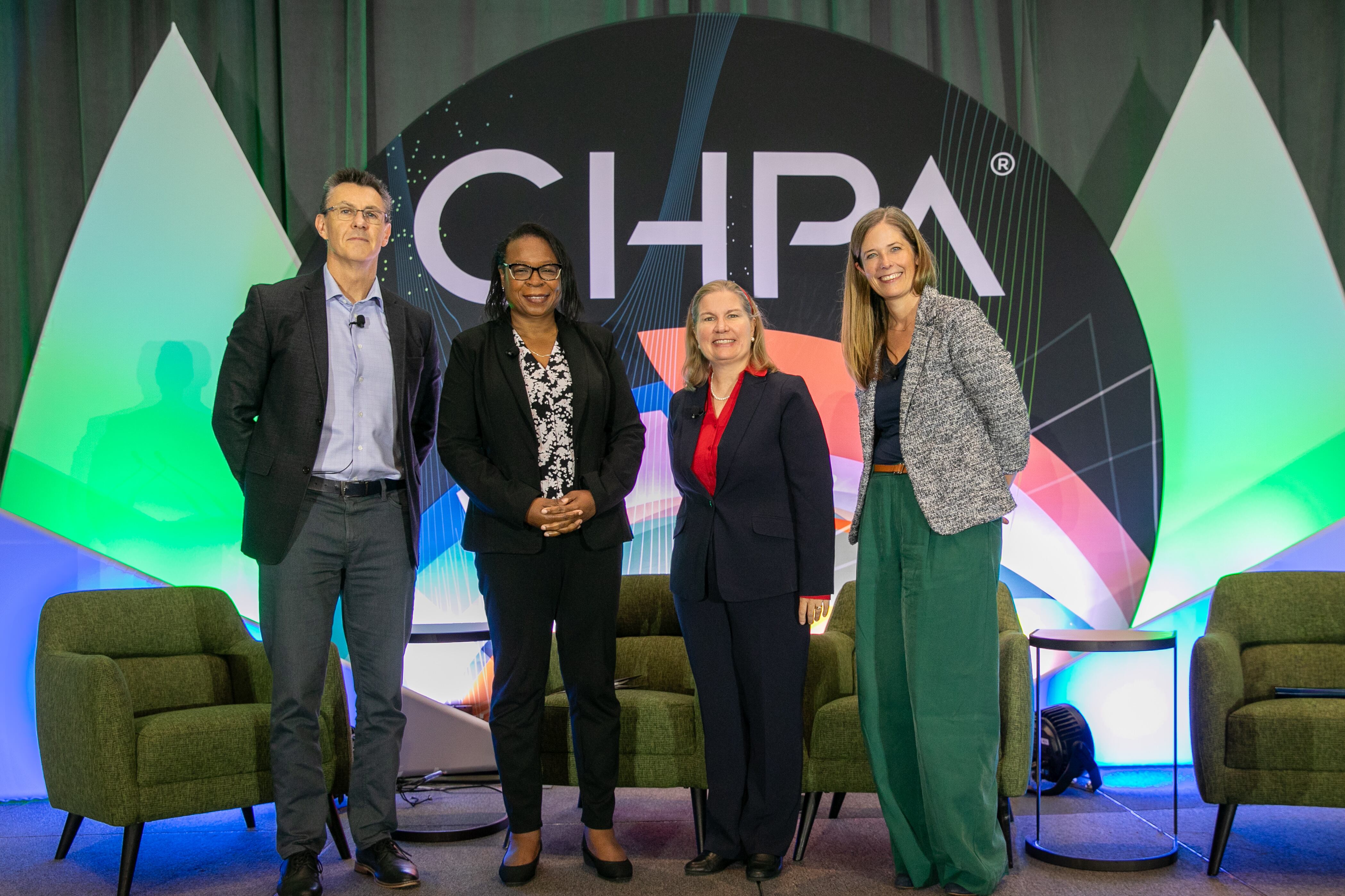 Glen Murphy, Vinetta Howard-King, Theresa Michele, M.D. and Cara Welch, PhD pose after the FDA Leadership Panel.