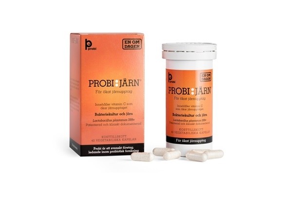 Iron and probiotics in Probi Järn by Bringwell