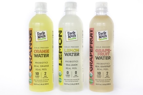 Probiotic water infused with fruit