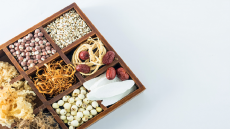 A tray of dried fungus, red dates and other ingredients commonly used in TCM. ©Getty Images 