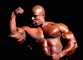 Images of professional bodybuilders like Ronnie Coleman are used to market sports nutrition products.