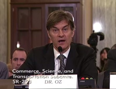 Dr Oz at the Senate subcommittee hearing: “I recognize that oftentimes they don’t have the scientific muster to pass as fact.