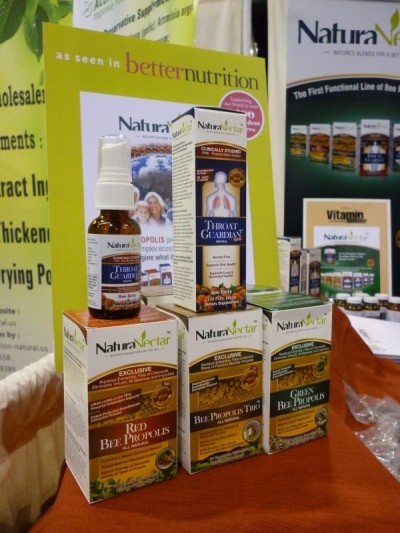 NaturaNectar was promoting its bee propolis range at Expo West in Anaheim last month