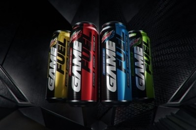 Mtn Dew Amp Game Fuel by Mountain Dew, a drink formulated for video gamers containing caffeine, L-theanine, ginseng extract, and yerba mate extract.