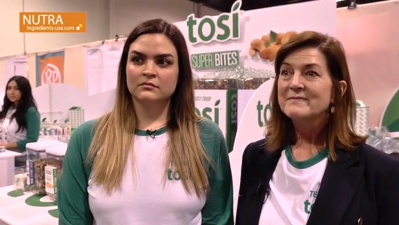  Tosí co-founders Chelsea (right) and Stefanie Hults at the Natural Products Expo West 2019 show in Anaheim, CA. 