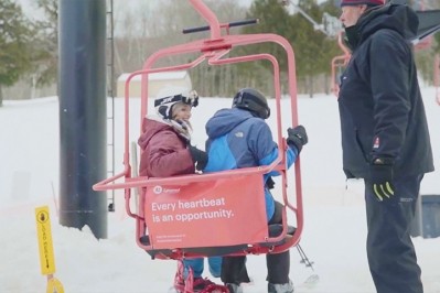 Lycored's #rethinkbeautiful campaign at a ski resort. Photo: Lycored