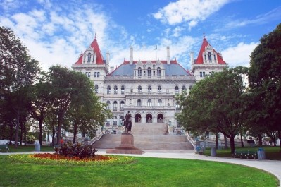 The NY State Capitol, where the State's Senate recently passed a bill to restrict the sale of dietary supplements for weight loss or muscle building.  Image © lavendertime / Getty Images