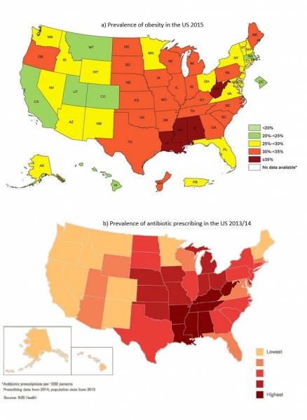 Antibiotic prescribing and Obesity prevalence