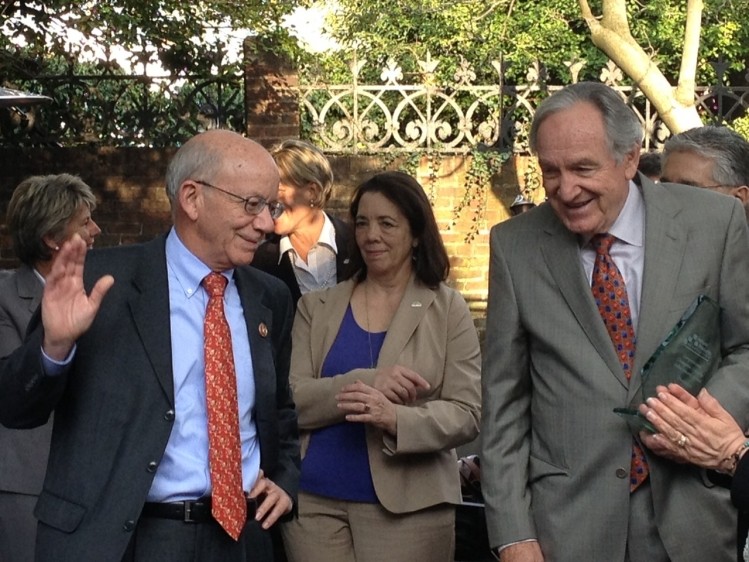 Senators Peter DeFazio, left, and Tom Harkin, right, attended an evening reception that capped off NPA Day, the organization's annual member lobbying effort.