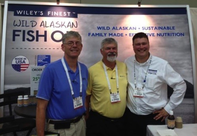 Sam Wiley (right) with Paul Wiley (left) and David Wiley (center) - the founders of Wiley's Finest - at the recent Expo East show in Anaheim