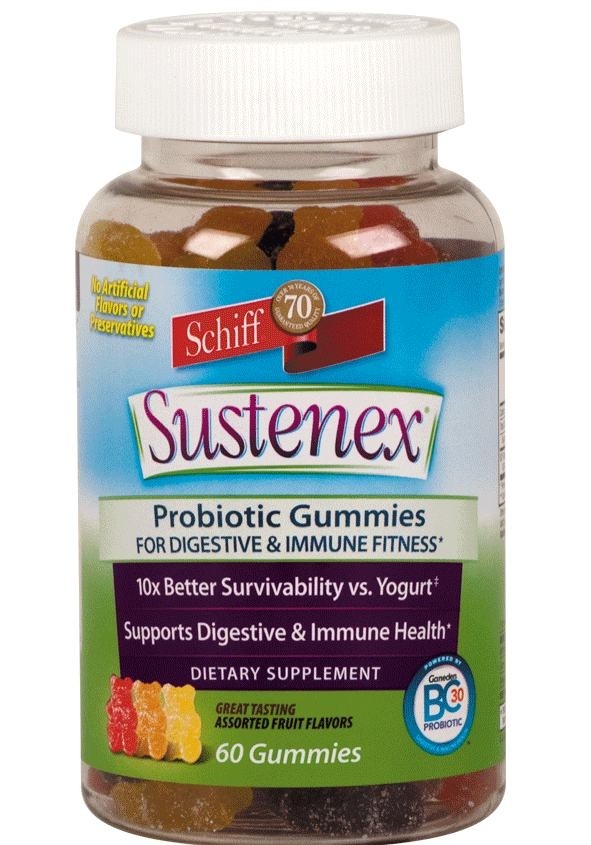 Schiff Nutrition recently acquired the Sustenex and Digestive Advantage probiotics brands from Ganeden Bioetch 