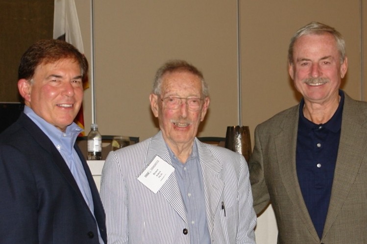 Left to right: Bernie Landes, Dr Bruce Ames, Dr John Repine 