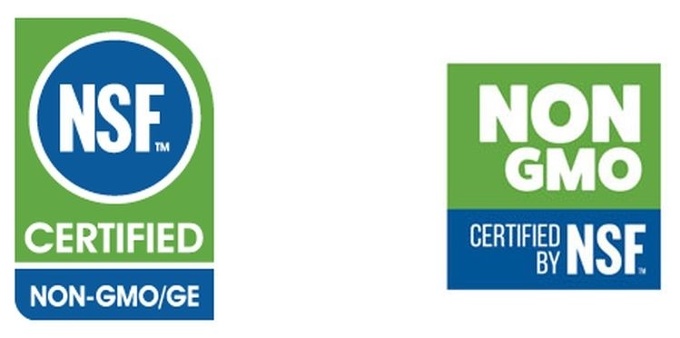 Out with the old logo (left), in with the new (right). Picture: NSF International
