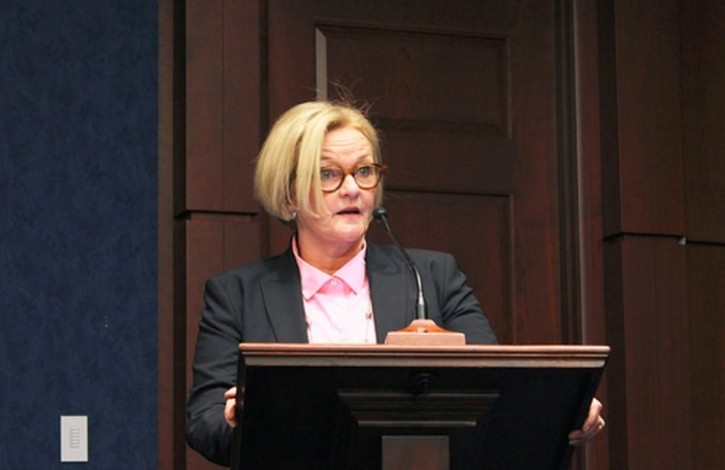 Sen Claire McCaskill (D-MO) addressing the leadership of dozens of the nation’s senior advocacy groups recently. 