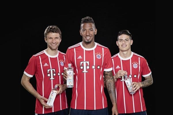 FC Bayern Munchen stars  Thomas Müller, left, Jérôme Boateng, and James Rodríguez. 