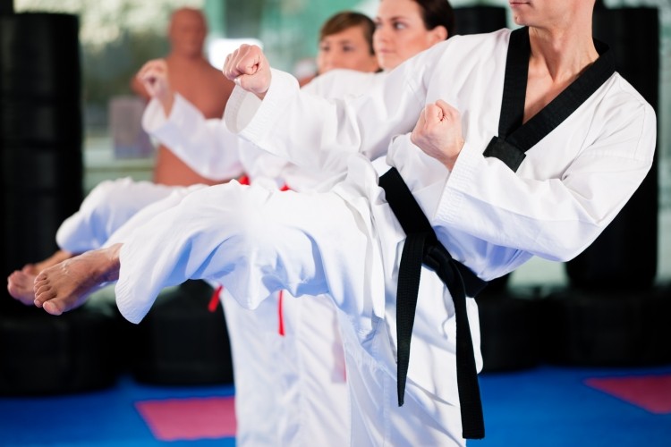 Taekwondo heavily emphasizes various kicks, more so than other combat sports. Image © kzenon / Getty Images 