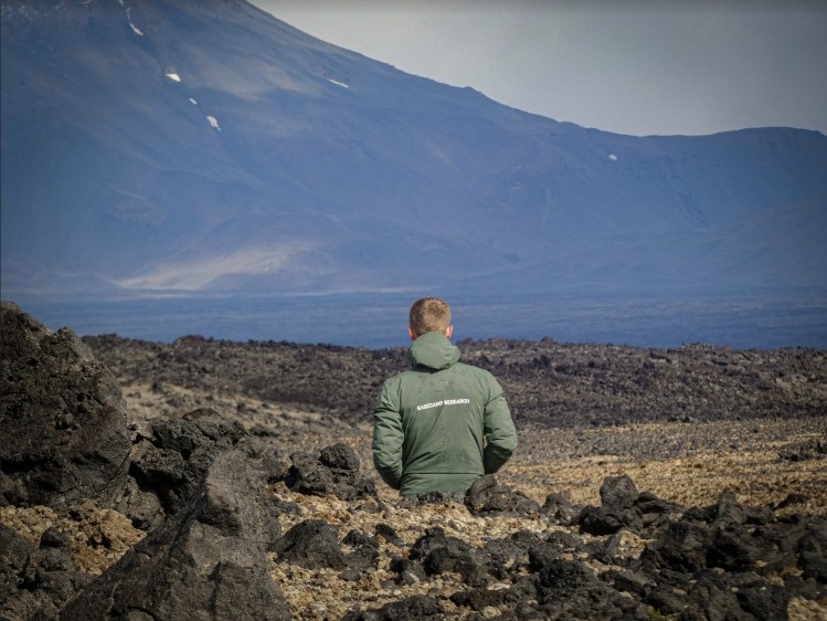 Glen Gowers, co-founder at Basecamp Research, on expedition in Iceland © Photo courtesy of Basecamp Research