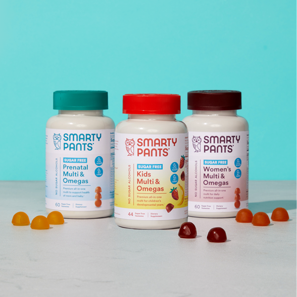 The new SmartyPants Vitamins line of sugar-free Multi & Omegas is sweetened with monk fruit and allulose © Image courtesy of SmartyPants Vitamins