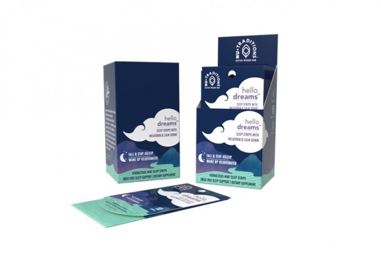 NuTraditions' Hello Dreams Sleep Strips were launched in 2022.   Image courtesy of NuTraditions