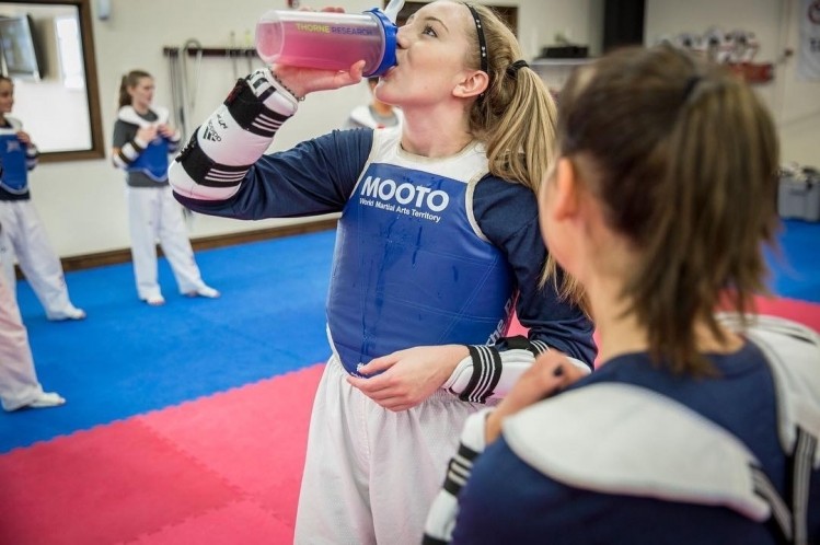 Thorne Research has a number of sports federation sponsorships, including the US Taekwondo National Team, which inlcudes former junion national champion Logan Weber, pictured here.  Thorne Research photo.