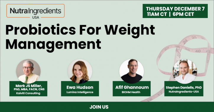 Don't miss our free "Probiotics for weight management" webinar