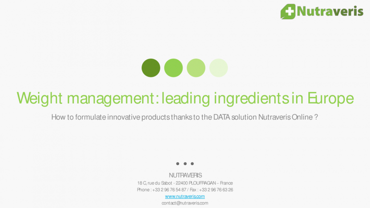 Weight management: leading ingredients in Europe