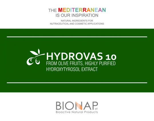 HYDROVAS, highly purified hydroxytyrosol from olive fruits  