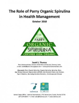 Role of Parry Organic Spirulina in Health Management