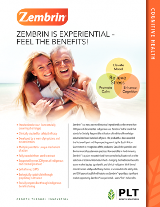 Zembrin® is Experiential – “Feel” the Benefits