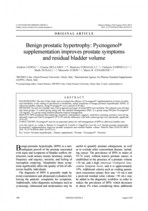 Pycnogenol® Improves Symptoms Related to Enlarged Prostate