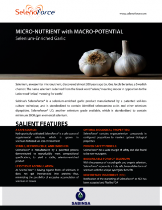 SelenoForce®: Micro-Nutrient with Macro-Potential