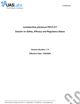 Lactobacillus plantarum PPLP-217: Dossier on Safety, Efficacy and Regulatory Status