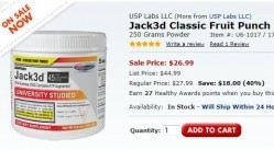 DMAA-containing pre-workout supplements Jack3d and OxyELITE Pro are still available on Vitaminshoppe.com but are being sold at a hefty discount